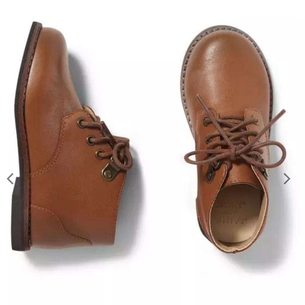 JANIE AND JACK LEATHER LACE-UP BOOT